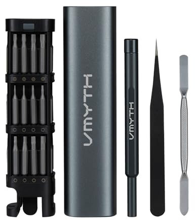 VMYTH iDriver MS1 Mini Precision Screwdriver Sets, 42 Magnetic Bits, Hand-Powered Small Screwdriver Set, Pop-up Magnetic Case, 5/32Hex, Repair Tool for iPhone Macbook Electronics Camera Laptop Watch