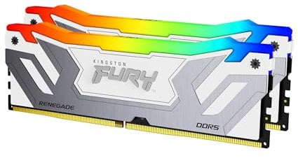 Kingston FURY Renegade DDR5 RGB Silver/White XMP 48GB (2x24GB) 8800MT/s CL42 CUDIMM Desktop Gaming Memory Kit of 2 - KF588CU42RWAK2-48
