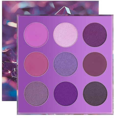 docolor 9 Colori Palette Ombretto Viola Palette Ombretto Polvere Colorata in Crema Glitterata Altamente Pigmentata Naked Smokey Mattes Shimmers Palette Trucco Impermeabile