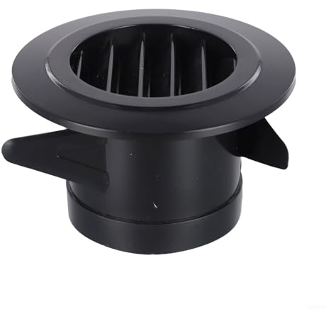 Besttoolifes Grille de ventilation ronde noire en ABS, système de montage pour conduit d'aération - Port d'échappement réglable - Contrôle du flux d'air - Installation murale au plafond (75 mm)