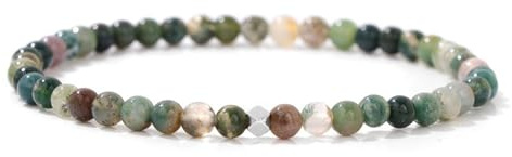 GUSXPPD 4mm Stretch Armband aus Echten Naturstein Perlen, Natursteinarmband, Armband Damen Perlenarmband für Muttertag Geburtstag Valentinstag Weihnachten Geschenke (Indischer Achat)