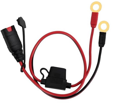 M10 XL Eyelet Terminal Connector For NOCO Genius, 3/8 Inch Charger Cable | 20 A Fused Ring Terminal, For Compatible Trickle Charging Systems
