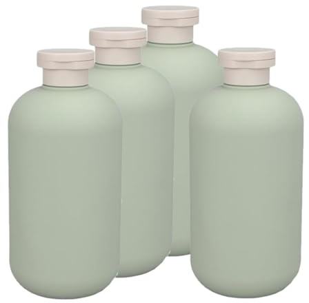 4pcs 500ml Plastic Refillable Shampoo Body Wash Lotion Bottles School