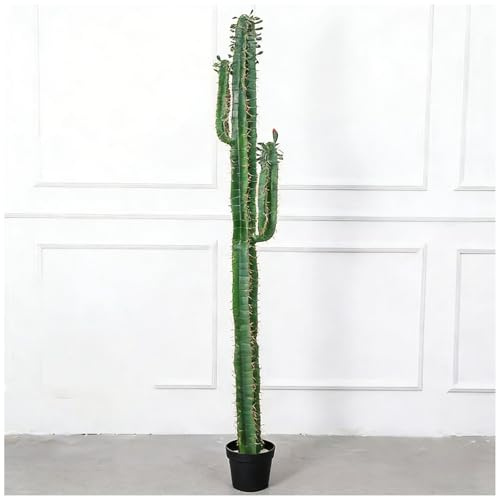 Large Artificial Cactus Fake Saguaro Cactus Plant Faux Desert Cactus for Home Living Room Office Store Indoor Outdoor Decoration Stable Base