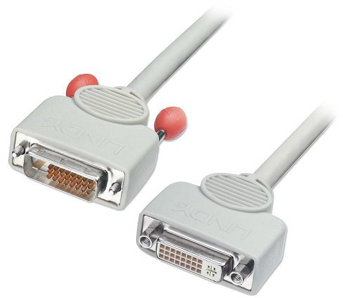 LINDY 3m DVI Cable Cable DVI DVI-D Blanco - Cables DVI (3 m, DVI-D, DVI-D, Blanco, Macho/Hembra)