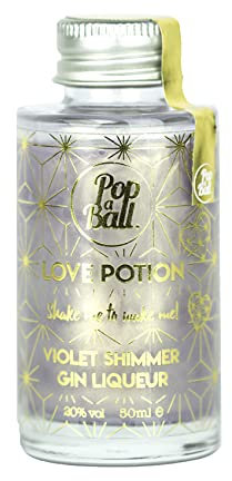 Popaball Glitter Gin Liqueurs 50ml - Love Potion Violet Gin Liqueur