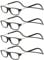 TBOC Lunettes de Lecture – [Pack 4 Unités] Monture Noire +3.00 Dioptrie Femme Homme Aimant Fermeture Pliable Régable Magnetique