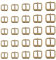 Coolty 75 Stück Metall-Rollschnallen, Gürtel Hardware Dornschließe für Taschen Ledergürtel Hand DIY Zubehör, 5 Größen - 13mm/16mm/20mm/25mm/32mm (Bronze)