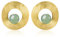 ✦ Geschenke für Frauen ✦Springlight Naturedelstein Minimalistischer Stil Ungleichmäßige Runde Baumelnde Ohrstecker Ohrringe Silber 925 Schmuck Damen Jugendweihe Geschenke Mädchen.(Gold-Aventurine)