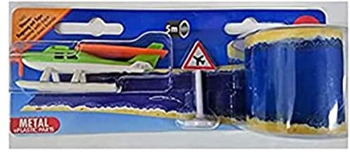 Siku 1602, Wasserflugzeug mit Tape und Verkehrsschild, Metall/Kunststoff, Multicolor, 5 m Wasserstrecke
