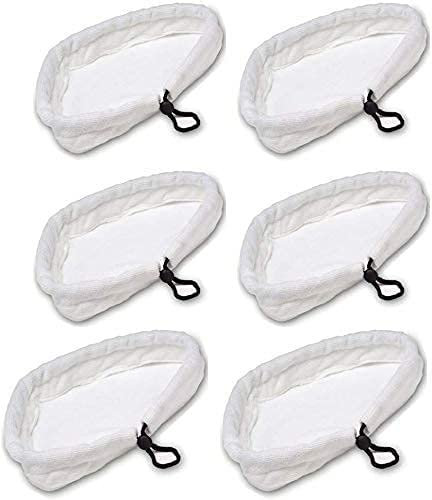 MALAYAS 6 Pezzi Panni Universali Scopa a Vapore Lavabile Pulizia Pad Cover per Vax S1S2 H20X5 S302 S001 Steam Mop/Universale in Microfibra Triangolare Lavabile Pulizia Panni per pulitore a Vapore