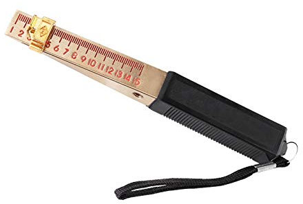 150 * 15 * 17mm Wedge Shaped Vernier Feeler Gauge 1mm~15mm Fire Door Gap Gauge House Engineering Inspection Flatness Measuring Tool(0.2mm)