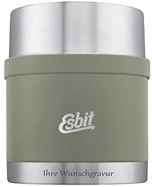 Esbit Sculptor Thermobehälter für Essen, mit personalisierter Gravur, Edelstahl, BPA-Frei, Schwarz, Silber &mehr, 500ml, 750ml & 1000ml, Speisegefäß für warme und kalte Speisen, für Suppen und Salate