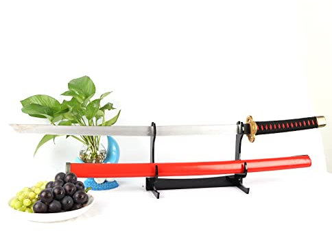 Leilin Supporto per spada, supporto per spada, espositore in acrilico a due strati per spada samurai, supporto Katana, foglio acrilico da 6 mm (nero)