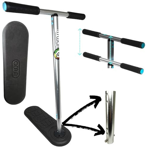 Indo Kickstarter Trampolin Stunt-Scooter I Indoor & Outdoor I Trick I Trainer I 570&670 Vario H=62-72cm + Fantic26 Sticker