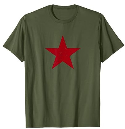URSS Stella Rossa CCCP Unione Sovietica Bandiera Russa Comunista Retro Maglietta