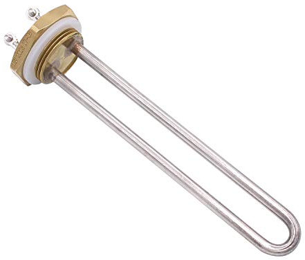 12V 200W Acero Inoxidable Calefacción 1.25 (DN32) Cartucho de calefacción BSP Brida de Latón con Anillo de Silicona 41,91 mm