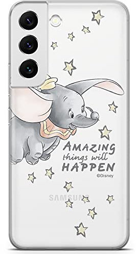 ERT GROUP Handyhülle für Samsung S22 Original und offiziell Lizenziertes Disney Muster Dumbo 010 optimal an die Form des Handy angepasst, teilweise transparent