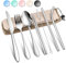 Herogo Reisebesteck Set, 9-teilig Edelstahl Campingbesteck Set, Tragbare Picknick Outdoor Besteck mit Messer Gabel Löffel Essstäbchen Metallstrohhalme, Etui & Tasche, Spülmaschinenfest