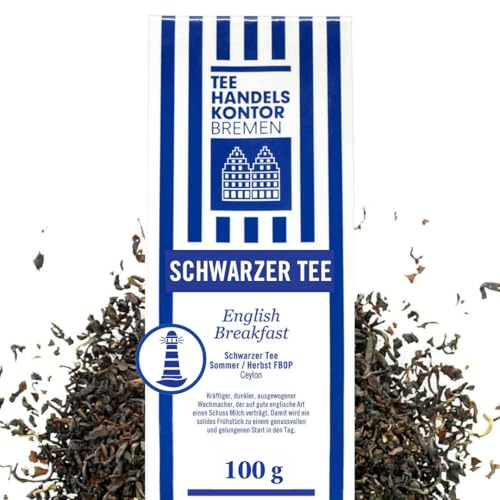 Hochwertiger English Breakfast Tee lose 100 g kräftig Frühstückstee | Ausgewogen-kräftig, Perfekt mit Milch, Idealer Wachmacher, Traditioneller Frühstückstee