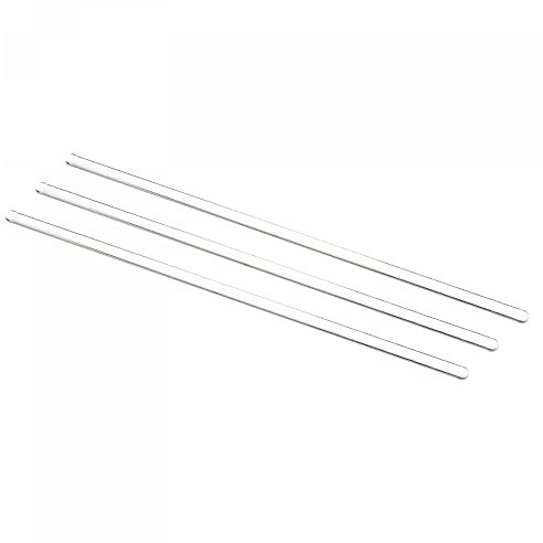 sourcing map 3.3 Borosilicate Glass Stick 7.87 Length 5mm Dia Stir Rod Mixing Tools with Both Ends Round for Lab Kitchen Science 3Pcs