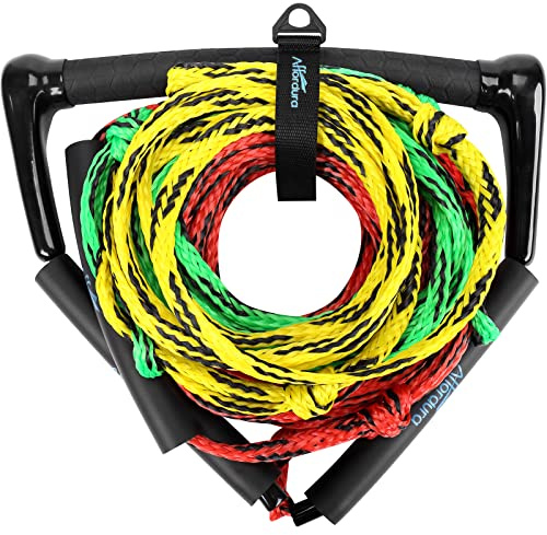 Affordura Water Ski Rope, 75 FT 4-Section Wakeboard Rope with Handle | Ski Ropes for Water Skiing, Ski Tow Rope for Tubing, Tube Tow Rope for Watersports, Storing Bag Included (Multi Colored)