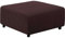 qiden Quadratischer Hockerbezug Stretch-Ottomanenbezug Plüsch, 10% Dicker großer Stretch-Hockerbezug Anti-Rutsch-Fußhocker Schonbezüge mit elastischer Unterseite-Braun-XL