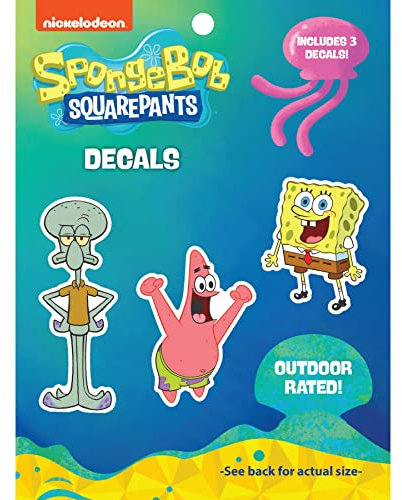 Spongebob Schwammkopf-Aufkleber, Set mit 3 Stück, Schwammgebob, Squidward und Patrick Star Aufkleber für Kinder und Erwachsene – Vinyl-Aufkleber für Laptop, Becher, Wasserflasche, Fahrzeuge