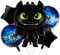 5 Stück Geburtstag Luftballons Junge,Cartoon Luftballons,Schwarz Folienballons,Luftballons Kindergeburtstag Deko,für Kinder Geburtstagsfeier Dekoration
