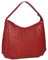 Benthill Schultertasche Damen Echt Leder | Henkeltasche aus hochwertigem Rindsleder | Kleine Vintage Hobo Bag Beutel mit geflochtenem Muster, Farbe:Rot