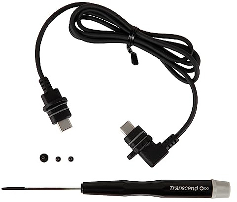 Transcend DBK3 Body Camera Accessory Kit, 1-Meter Cable for DPB 60/70