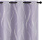 Yakamok Room Darkening Curtains 84 Inches Long 2 Panels for Living Room Thermal Insulated Blackout Drapes with Dots Silver for Bedroom, Grommet Top (52W x 84L Inch, Set of 2, Lilac)
