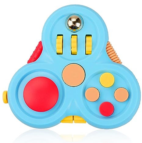 Luckious Fidget Pad Toys - Fidget Controller, Stress Reducer, Used To Relieve Stress, Anxiety, Etc (Blue), 2209-8B