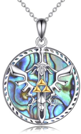 VONALA Spielabzeichen Halskette Sterling Silber Spielabzeichen Triforce Anhänger Spielabzeichen Schmuck für Damen Herren