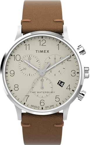 Timex Herren Analog Quarz Uhr mit Leder Armband TW2W50900VQ