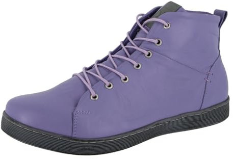 Andrea Conti Damen High Top Sneaker, Flieder/anthrazit, 40 EU