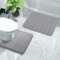 Generic Memory Foam Bath Mat Set, 2pcs Pedestal Toilet Bathroom Rug Set, 40x60cm and 40x50cm U-Shaped Bathroom Rugs, Non Slip, Thick, Soft, Washable, Absorbent, Dry Fast (Gray), SEROF20240408