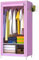 BOKNI Freistehender Kleiderschrank, rosa Schrank-Aufbewahrungsorganisator, Multifunktions-Kleiderschrank aus Stoff, offene Kleiderstange, 150 x 70 x 45 cm (Größe: 150 x 70 x 45 cm, Farbe: A)