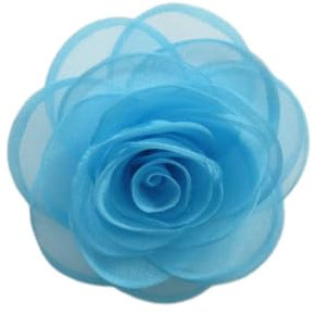 SQMSK 2/4 pièces 8 * 10 CM rouge jaune argent Satin fleur broche Badge fleur Corsage Satin Rose fleur/Rose broche