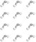 12 Pcs Pipe Strap Clamps, 25mm U Pipe Clamps, 304 Stainless Steel Metal U Brackets, 2 Holes Saddle Clamps, Conduit Clamps, Tube Strap Tension Clips for Water Gas Hose Pipe Clips, 25mm/1 Inch