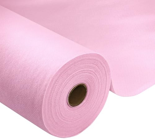 HiBeauty PRO Tischdeckenrolle Einweg, Rosa, 0.5x25m, Tischdecke | Einweg Vlies Stoffähnlich, ideal für Jede Party, Hochzeit, Geburtstagsfeier, Taufe, Gastronomie, Größe und Farbe nach Wahl
