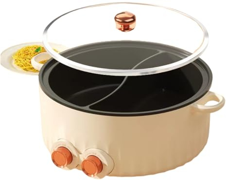 forplubossmmp Non-Stick Electric Hot Pots | Double-Sided Pan Electric Hot Pots | Electric Multi-Cookers with Adjustable Speeds | Electric Multi-Cookers | One Pot for Multiple Uses (5L/6L),5L