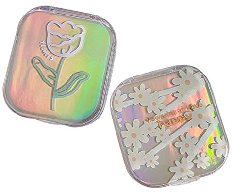 FRCOLOR 2st Farbige Kontaktlinsen Halter Verschleißfest - Gehäuse Fall Behälter Für Augenkontaktlinsen Tragbare Kontaktlinsenbehälter Auswechselbare Kontaktlinsenbehälter Plastik