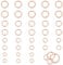 HOBBIESAY 40Pcs 4 Styles Jump Rings 2-4.4mm Brass Open Jump Ring Unsoldered Ring Connectors Small Split Ring Jewelry Making Findings Rose Gold for DIY Crafts