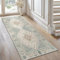 GENIMO Boho Läufer Teppich Flur 80x200cm Waschbar Vintage Teppich No-Slip Kurzflor Teppiche für Waschküche Küche, Grün