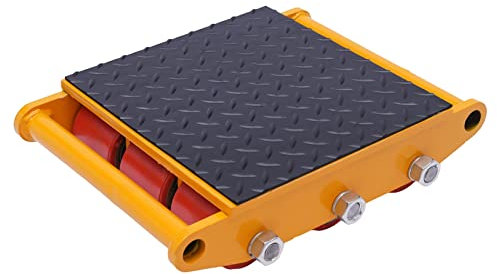 Transportfahrwerk, 15T Panzerrollen 37X26X9.5CM, Industrial Machinery Mover, Schwerlastrollen Maschinentransport mit 9 PU-Rollen