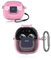 Cover for JBL Tune Flex 2 Wireless Earbuds, yystao TPU Protective Case compatible with JBL Tune Flex 2, Dustproof & Shockproof, Clear Pink