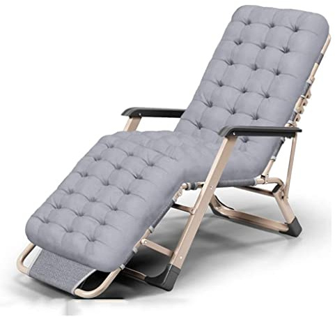 CHCHC Klappstühle Lounge Stühle, abnehmbare Kissen Beach Gardenstuhl im Freien Sonnenliegen Verstellbarer Büro -Sessel im Freien Liegen