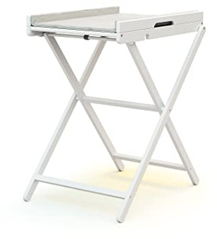 WEBABY - Table à langer pliante PALA Blanc | Dimensions ouverte (L x l x H) : 78 x 58 x 90,5 cm | Dimensions pliée (L x l x H) : 58 x 11,5 x 111,5 cm | Matelas PVC inclus
