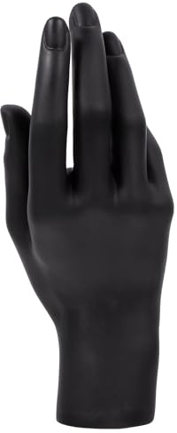 Handmodell Ringständer aus Kunststoff für Ringe und Fußkettchen, Schwarz